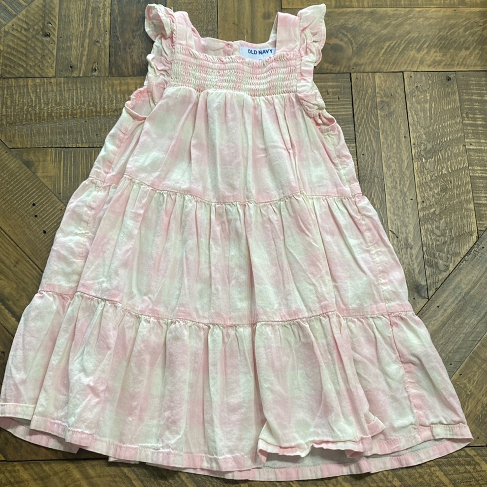 Old Navy Pink Plaid Dress 3T